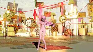 Megurine luka takes on patcwork staccato in project diva. She strips full nude with big tits exposed.