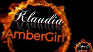 Klaudiaambergirl masturbates solo with red vibrator showing natural tits