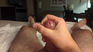 Solo Masturbation Session Turns Intriguing In That Quiet Hotel Room Setting.