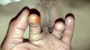 Friend with sexy wet pussy gets CREAMPIE in tight hole during amateur sex session until he cums inside her.