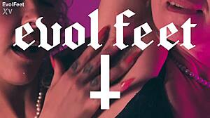 just 2 queens having fun with their feet and hairy armpits