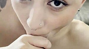 My Best Friend Gives Me a Blowjob and Takes Huge Cum Load in Her Mouth With Blonde Teen Wife in Dorm Roommate Fantasy