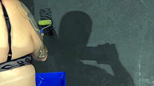 Pintora gets painted with monster cock in bedroom