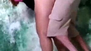 we entered abandoned house and had intense blowjob with big ass crossdressing teasing.