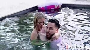 Hot busty blonde milf Casca Akashova gets her dripping pussy fucked hard by young cheating lover in full movie fantasy. Clothes ripped during intense clothes-ripped clothes ripped action.