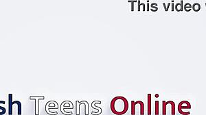 hey, this teen student is guiding you on wanking your cock just right 😉 with her sexy lingerie and toys