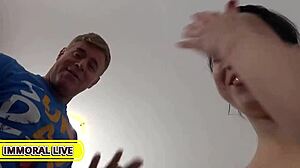 stepsis taissia shanti blackmails stepbrother into mmf fucking her curvy body 😈