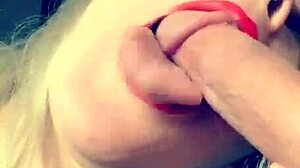 Close-Up Milf Spitting and Sloppy Deepthroat Sucking