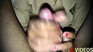 Why does this high school girl give such a teasing handjob to her friend?