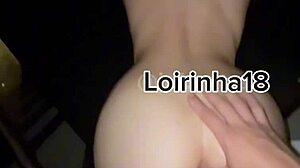 Amateur session with hot blonde in hotel room.