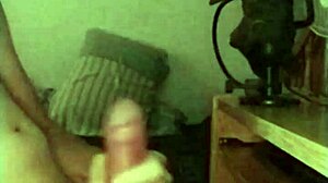 A quick jerk-off session with my big cock on this rainy day