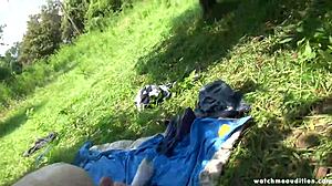 redhead enjoys intense outdoor bbc sex with massive facial finish