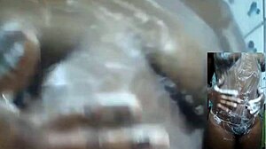 cyndy blackslave is masturbating in the shower, getting that little squirt going