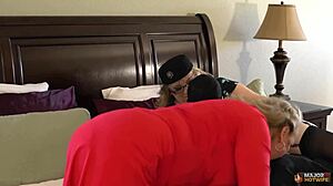 these horny hotties racheal savory and summer are sharing rome majors huge cock 😈🍆