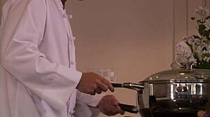 Haley Paige Gets Hot Snacks from Chef Followed by Deep Anal Injection in Stockings