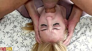 Why not gag on this massive cock for a deep face fuck, you shy innocent blue-eyed blonde teen?
