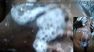 cyndy blackslave is masturbating in the shower, getting that little squirt going