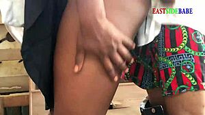 Romantic ebony bbc sex ends with husband catching us bent over doggystyle