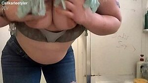 feeling my big tits