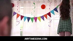 happy birthday, teen, now siblings freeuse your tits and pussy