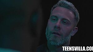 Adria Rae handles Isiah Maxwell's big black cock like a pro in taboo session.