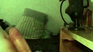 A quick jerk-off session with my big cock on this rainy day