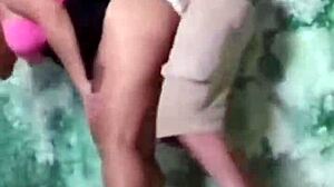 we entered abandoned house and had intense blowjob with big ass crossdressing teasing.