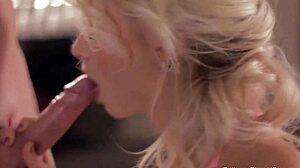 She was this elegant blonde beauty giving an essential blowjob with class and a cumshot finish.