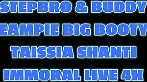 stepsis taissia shanti blackmails stepbrother into mmf fucking her curvy body 😈