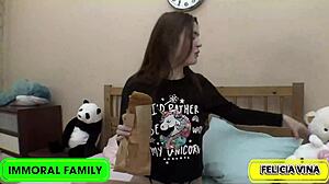 hey dan how about stuffing felicia vinas booty double style in the bedroom tonight?