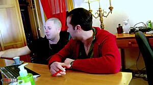 Lana Fever the French actress takes Max Casanova's monster big cock deep in passionate rough fuck on sofa.