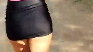 we entered abandoned house and had intense blowjob with big ass crossdressing teasing.