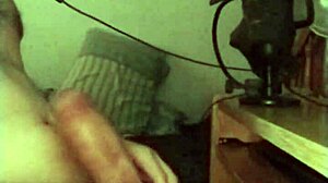 A quick jerk-off session with my big cock on this rainy day