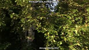 three men in a boat pick up a girl for outdoor creampie threesome on the water