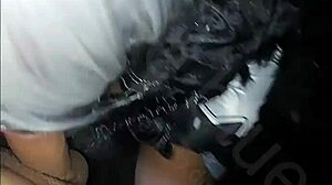 Mexican otaku girl in 2b cosplay starts oral fun after the convention in part one.