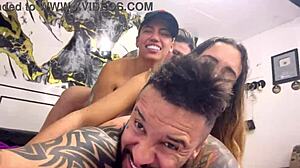 College Friends Enjoy Wild Group Sex at Home