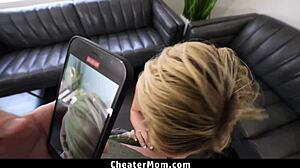 Step Mom Is Happy To Ride Stepson's Cock! Cheating Wife In Cowgirl Fantasy.