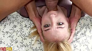 Why not gag on this massive cock for a deep face fuck, you shy innocent blue-eyed blonde teen?