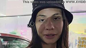 I run into my ex-girlfriend at the market and cover her bill for some hot sex.