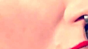 Close-Up Milf Spitting and Sloppy Deepthroat Sucking