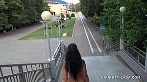 Hey check out this wild adventure walking completely nude on busy city streets