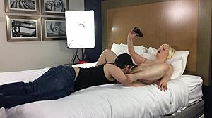 Violet Vixen Submissive Blonde Masturbates with Dildo in Anal Casting Interview