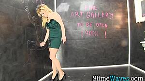 In a glamorous European fetish scene, the slut engages in a blowbang at the gloryhole. She fucks the dick with messy facial cumshots in high definition.