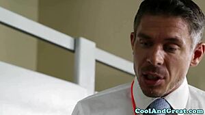 Curvy Sportsbabe With Big Natural Tits Gets Intense Action In Coaches Office With Facial Cum In Mouth.