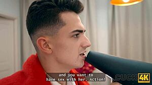 Cuck4k Russian Double Penetration Threesome Organised By A Caring Husband