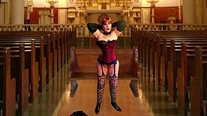 Granny mníška Mary Carmen používa vibrátor pre masturbátorské orgazmy