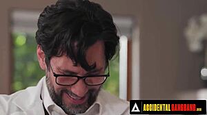 Accidental gangbang unfolds as Katrina Colt faces five scientists in hardcore fucking, intense anal, double penetration, and blowbang with deepthroat action