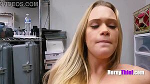 The Bikini Shoplifter Chloe Rose Gets Punished by Old Man in Garage