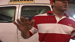 alexis love with big tits in lingerie and heels licks gaping asshole before milf anal fingering and handjob on bed