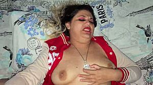 Blonde College Student Gets Fucked in Baseball Jacket